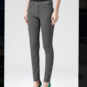 REISS 1971 skinny denim jeans black gray wash sz 6